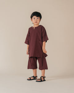 Kids: Umbi Kurta (Burgundy)