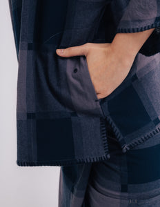 Women: Junjong Kurung Kedah (Plaid Blue)
