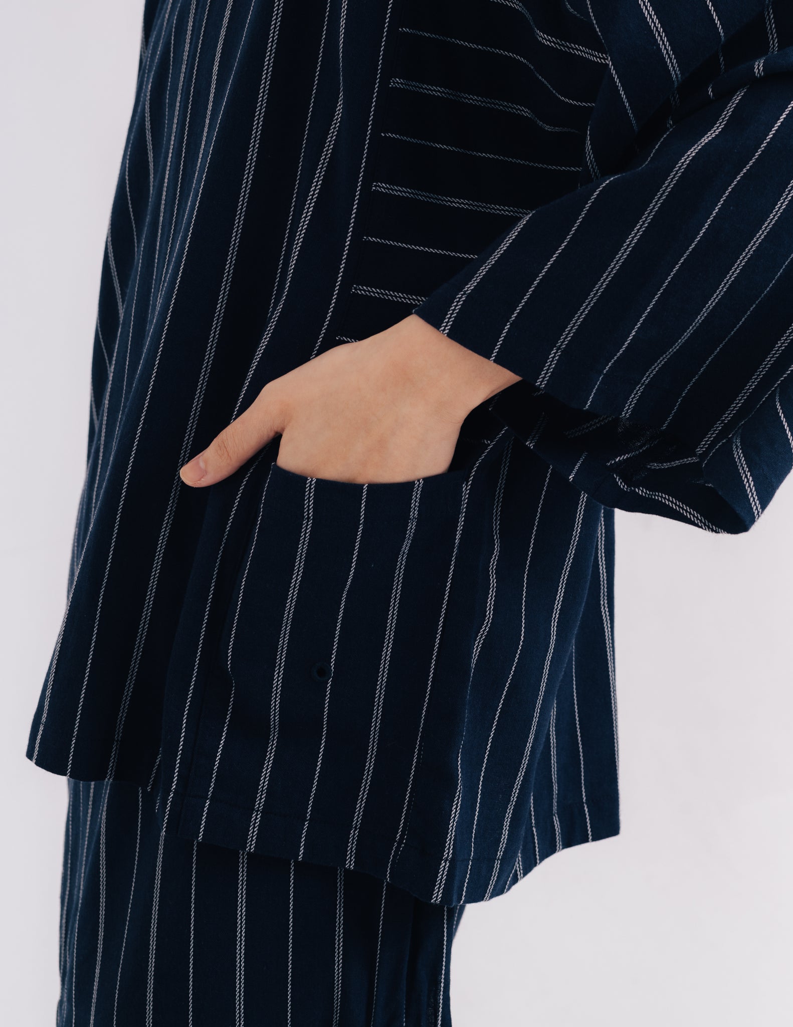 Women: Bumi Panel Top (Striped Navy)