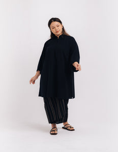 Unisex: Bumi Wrapped Samping/Sarung (Striped Black)