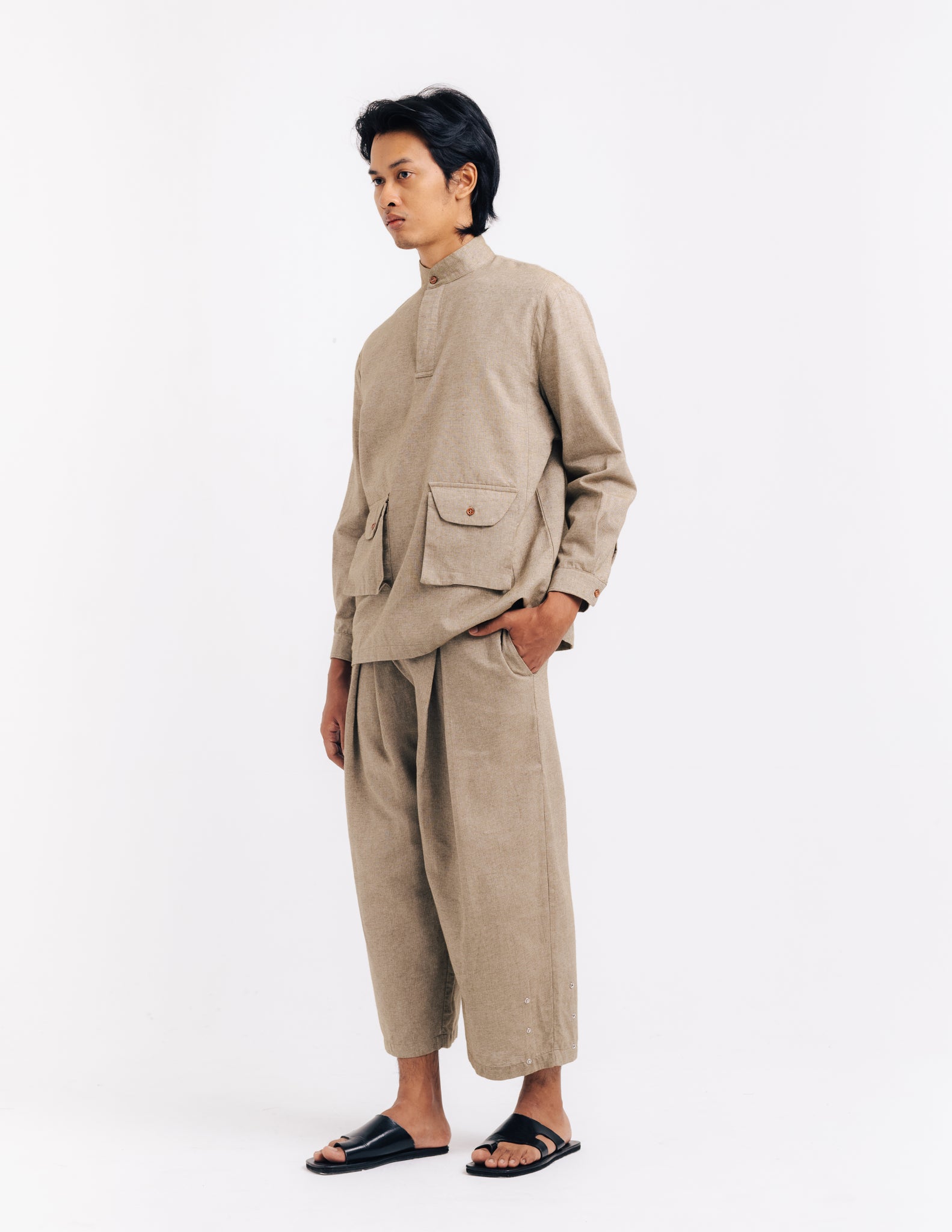 Men: Teladae Buttoned Pants (Olive)