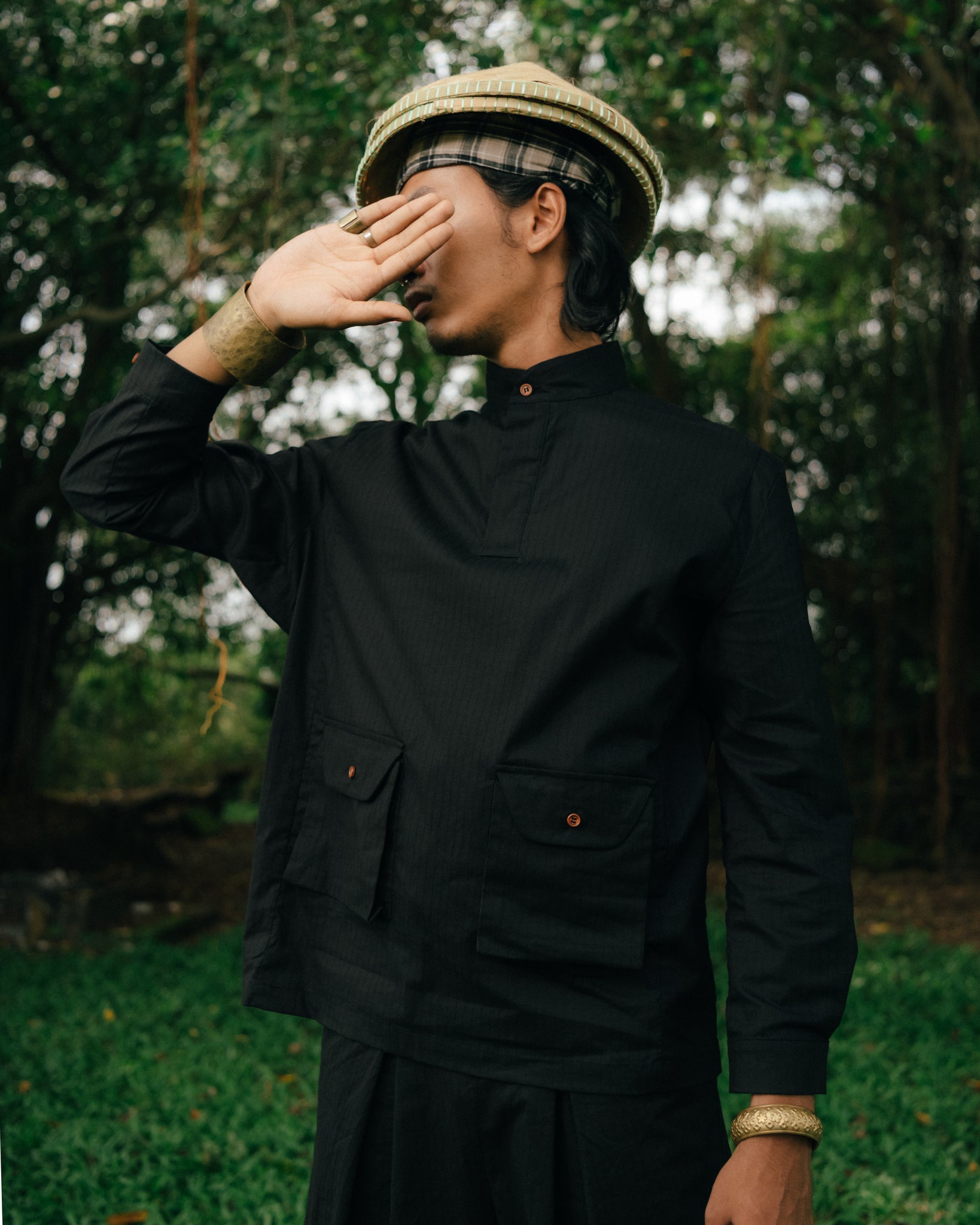 Men: Teladae Baju Melayu (Black)
